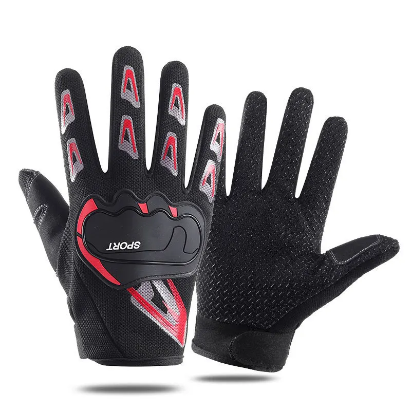

Motorcycle motorcycle breathable anti-slip long finger and half finger touch screen protective riding gloves
