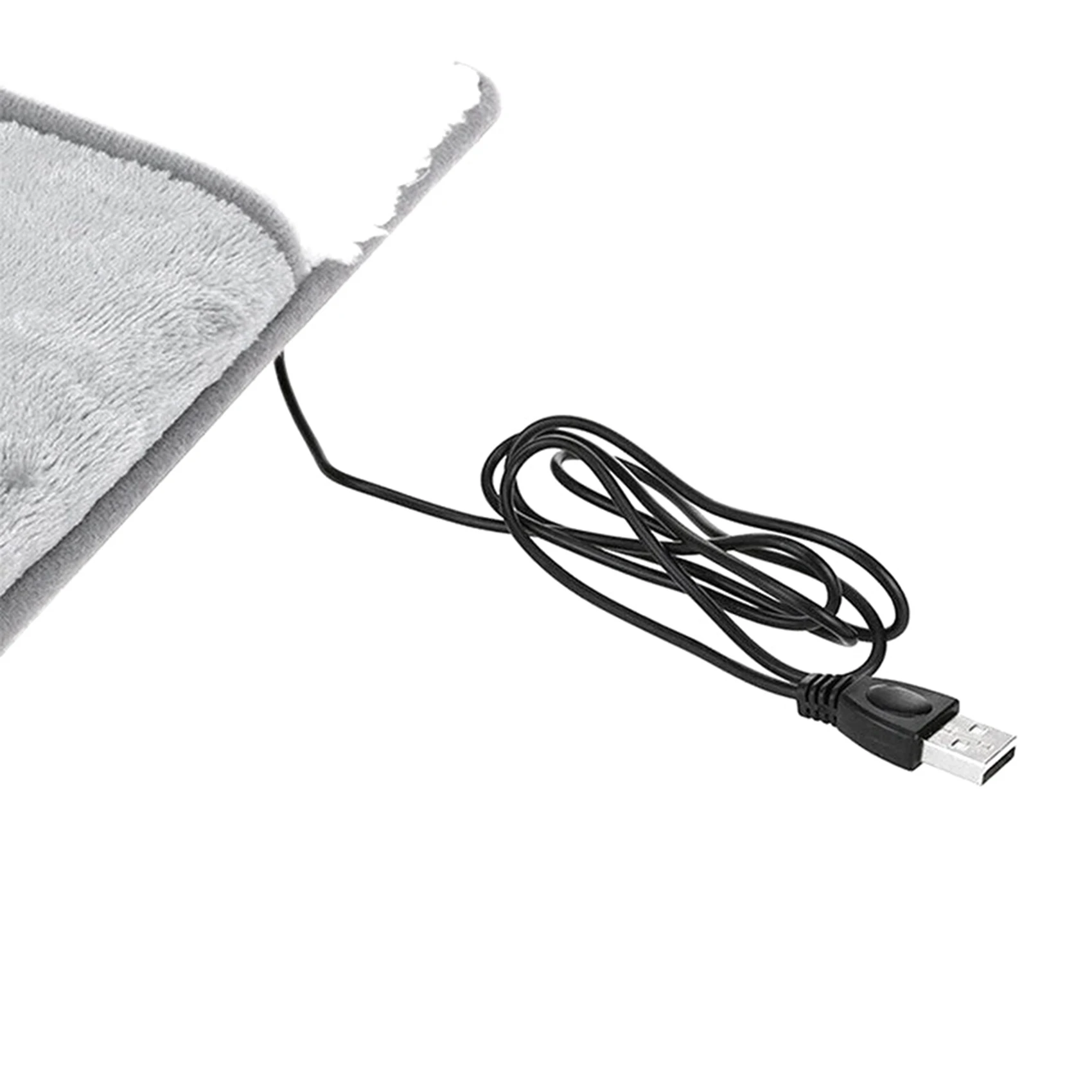 ABYN-2X USB Charging Electric Foot Heating Pad Universal Soft Plush Washable Foot Warmer Heater Household Foot Warming Mat
