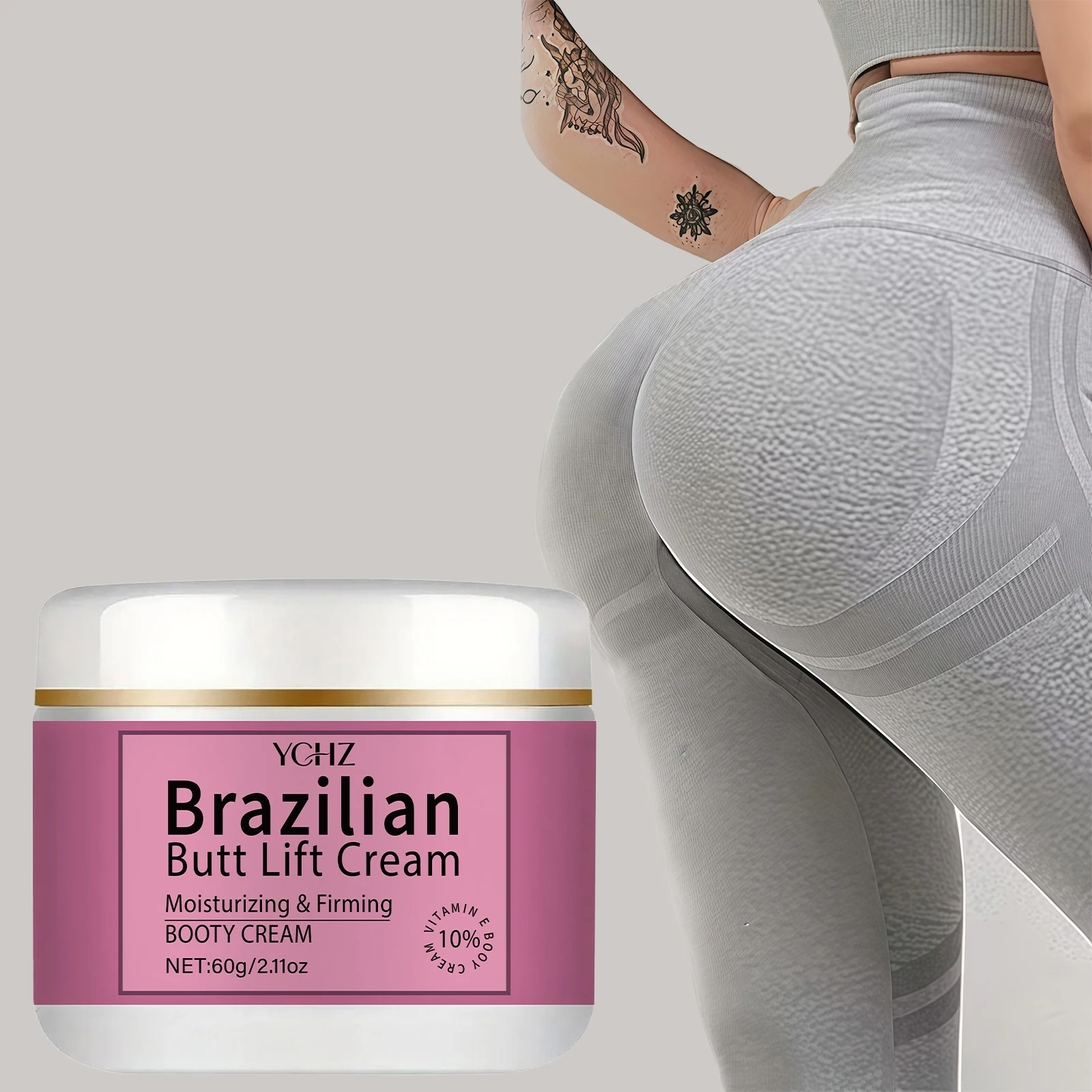 Butt-Lifting Cream, Containing Vitamin E - Instant Butt-Lifting and Firming Massage Gel, Suitable for All Skin Types, Moisturizing and Plumping Cream, Specifically Designed for Butt Shaping and Care