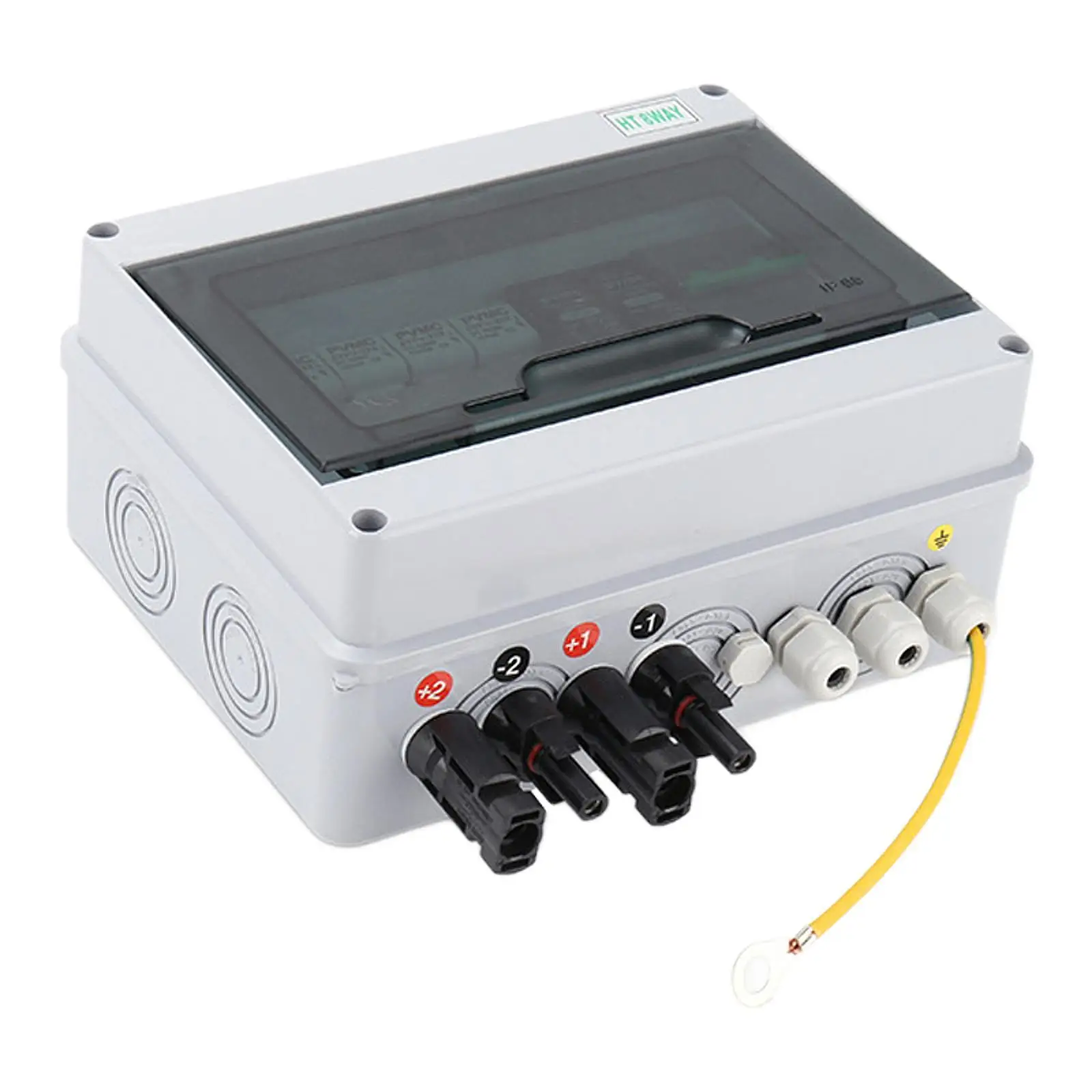 Solar Pv Combiner Box Sealed Dustproof DC 600V Fuse Mcb SPD for Car Industry