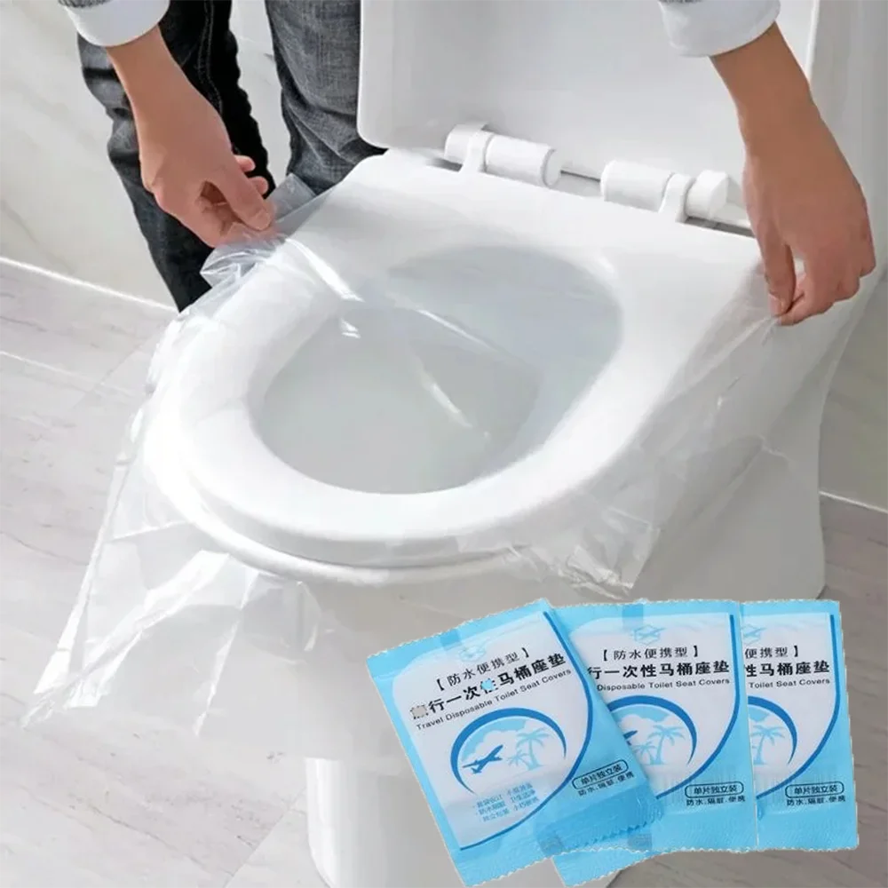 10-50Pcs universal Disposable Toilet Seat Cover Mat Portable Waterproof Safety Toilet Seat Pad for Travel Bathroom Accessiories