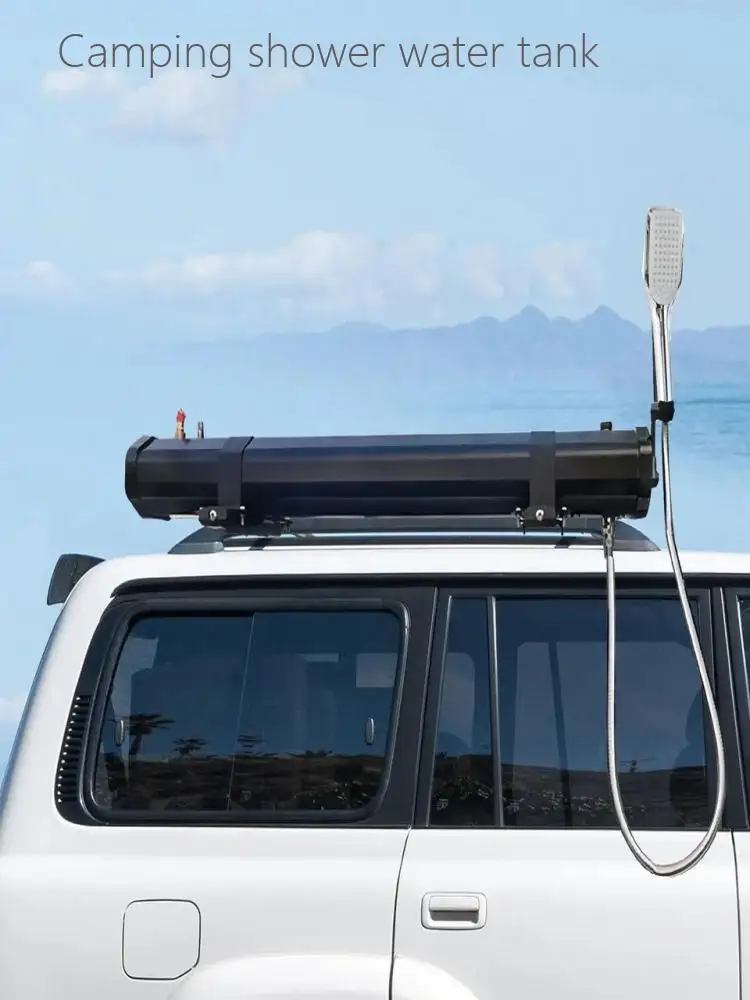 Tanque de agua de ducha de camping para coche de alta calidad, ducha de techo de coche todoterreno, tanque de agua de ducha móvil para acampar al aire libre
