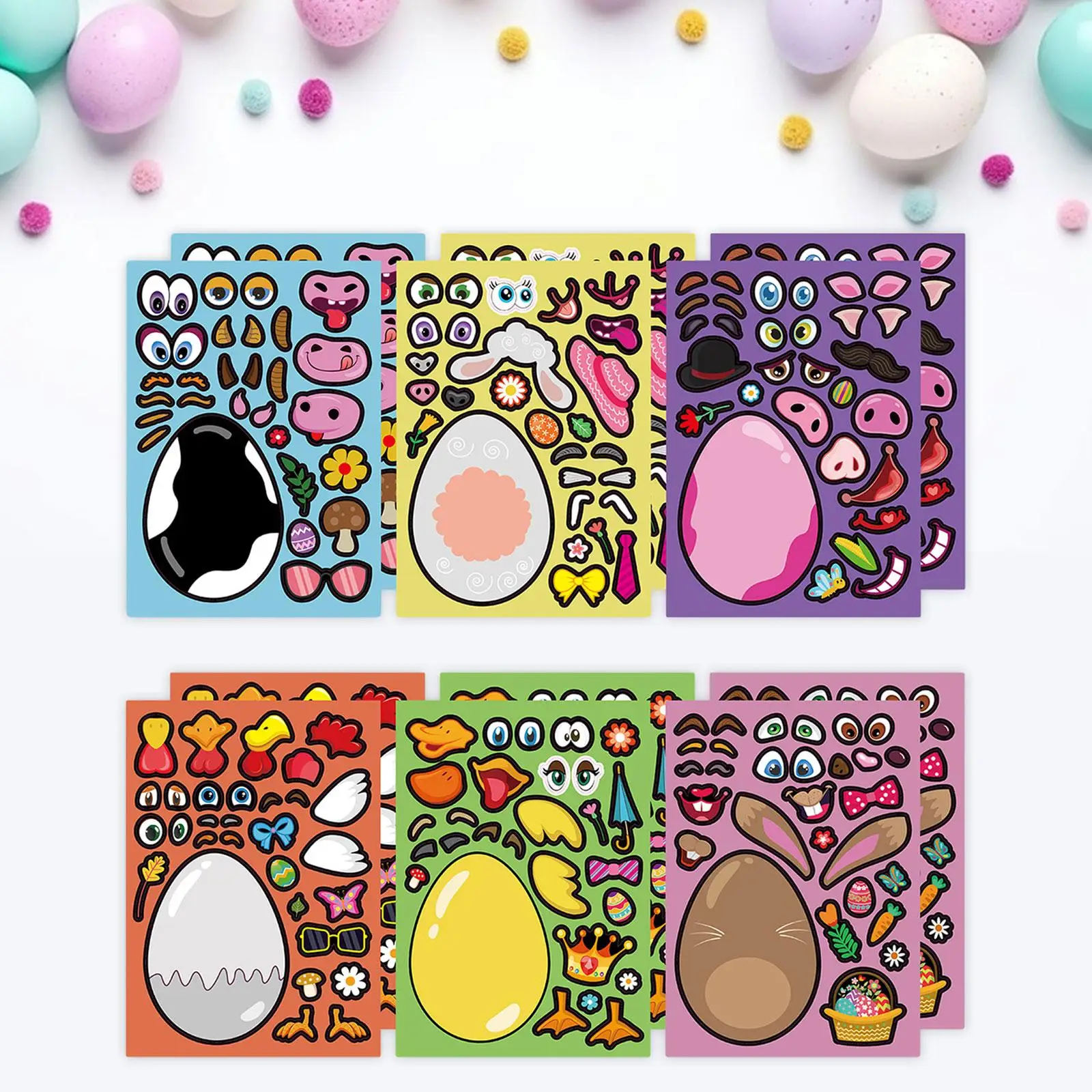 12x Easter Stickers Easter Egg Bunny Stickers Voor Wenskaart Waterfles