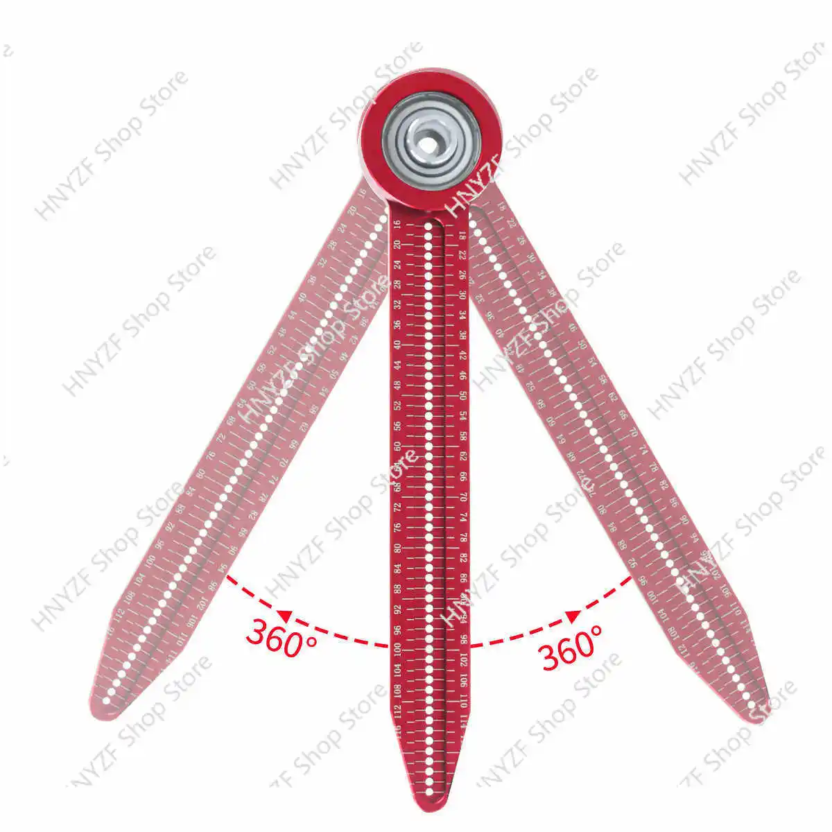 Aluminum alloy concentric shaft design painting engineering decoration hole ruler