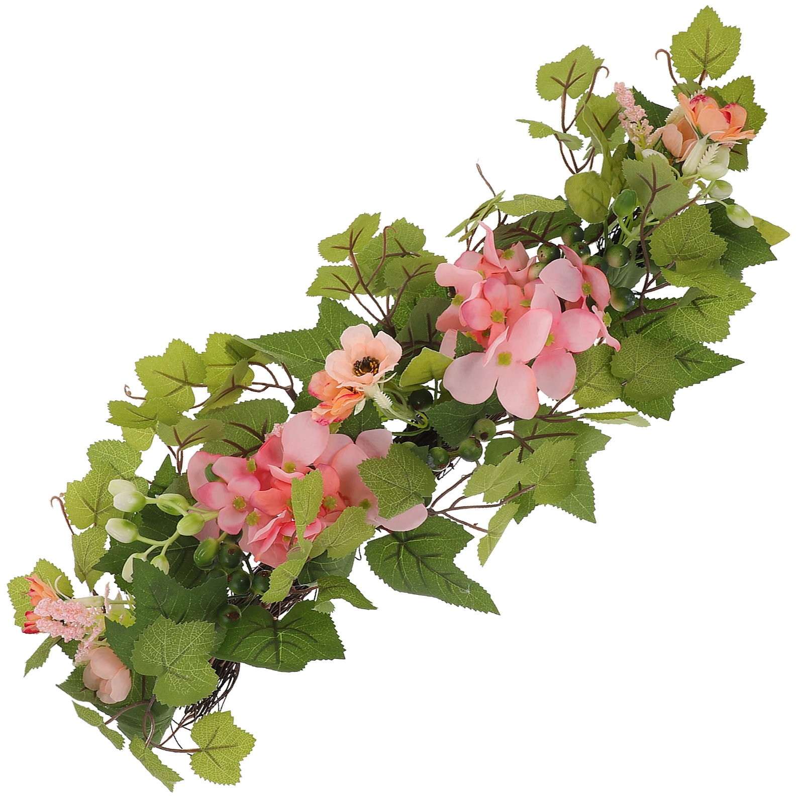 

Pink Hydrangea C Holder Fake Flower Decor Living Room Table Centerpiece Wedding Party Home Shop Non Fading Elegant Design
