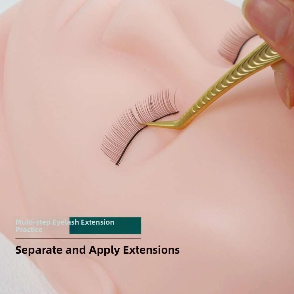 Soft Eyelash Extension Practice Model Reusable Simulation Realistic Head Dummy Silicone Eyelash Planting Beauty Tools Beginners