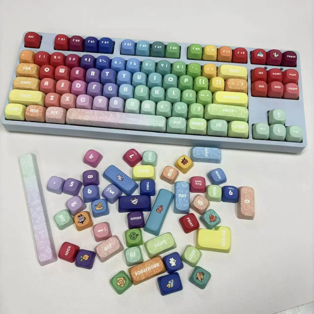 

Micro-defect keycaps PBT sublimation stock full set of original MOA for cross-axis keyboards