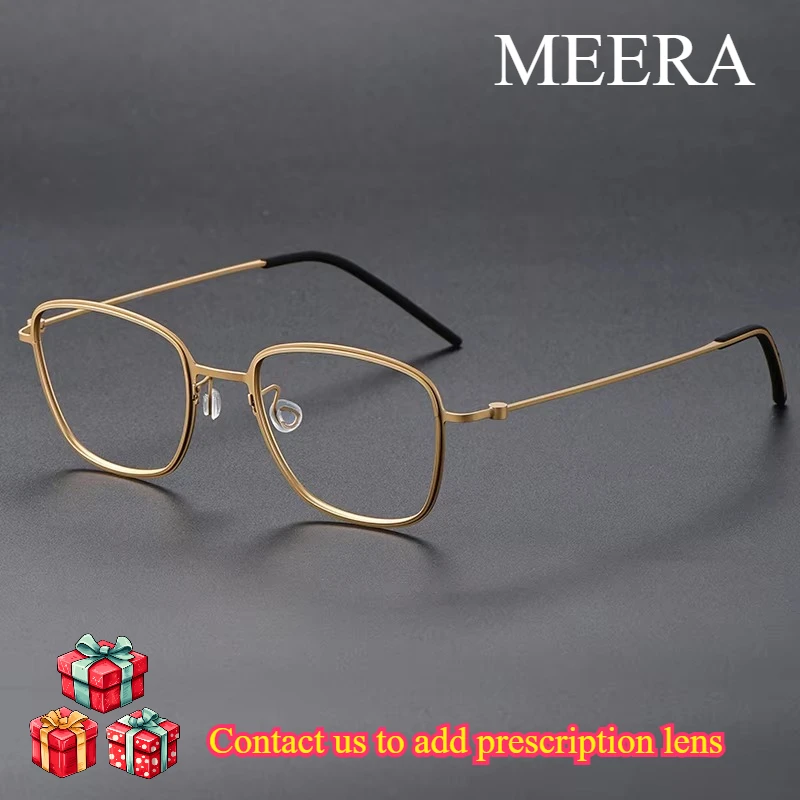 2026 Trend New Golden Pure Titanium Eyeglass Frame - Comfortable, Lightweight, Durable and Scratch-resistant Suitable