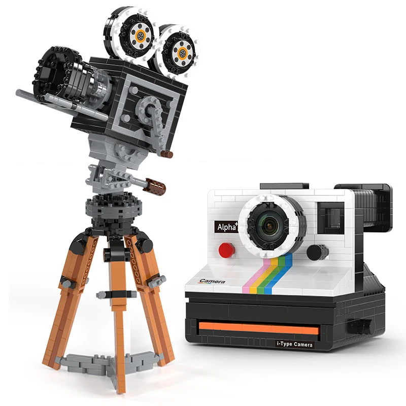 Vintage Model Mini Building Block 802pcs Retro Camera Adults Collection Ornaments IDEAS Series Toys Creative Birthday Gifts