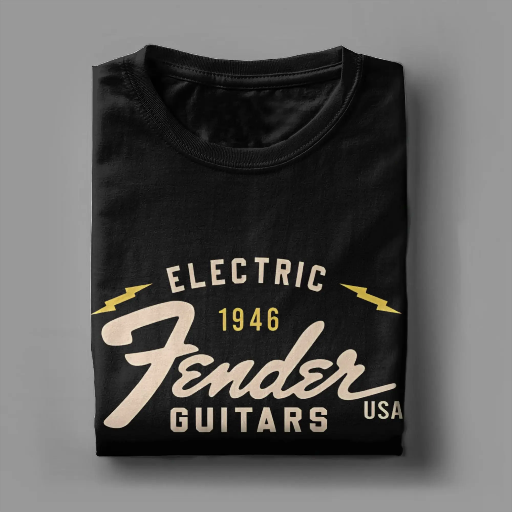 Men's Fender Jimi Hendrix Electric Guitar T-Shirts Pure Cotton Tees Streetwear Short Sleeve T Shirt O Neck Fashion Loose Tshirt view 4