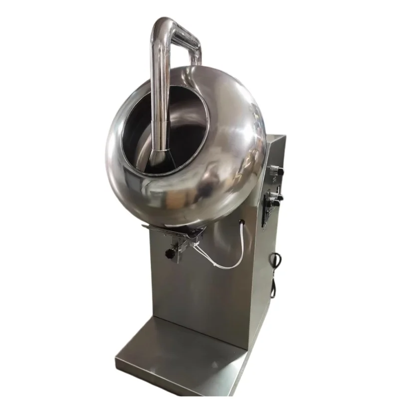 Industrial Automatic Chocolate Coater Sugar Peanut Candy Tablet Almond Coating & Polishing Machine Chocolate Panning Machine