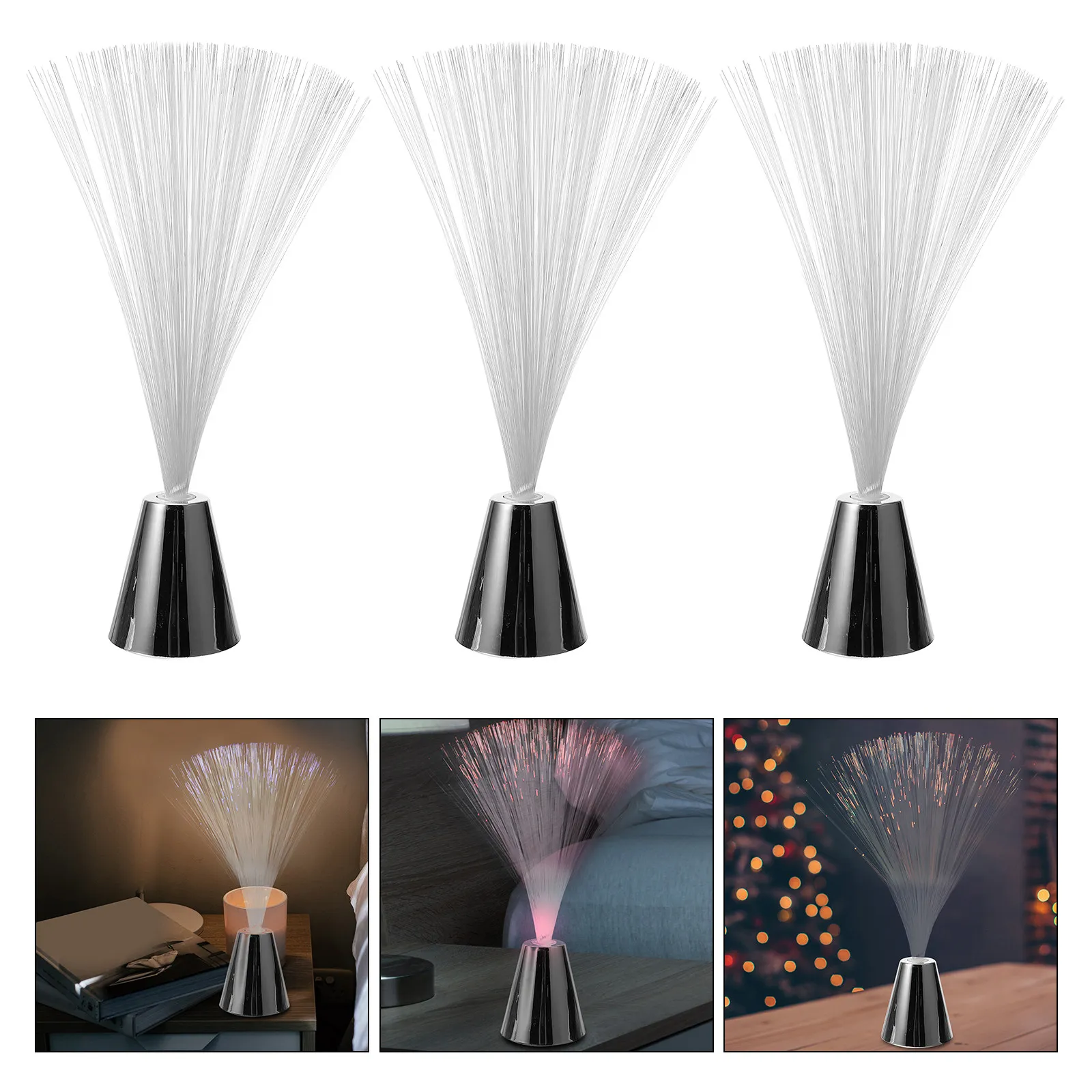 

Набор из 5 разноцветных оптоволоконных ламп-гипсофил: модный атмосферный свет для классов, вечеринок и домашнего декора