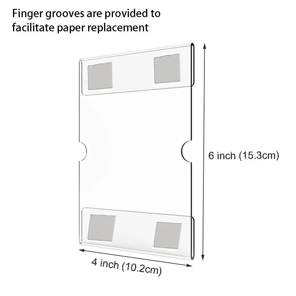 1pc Acrylic Photo Frame Wall-Mounted Acrylic Display Photo Rack 4*6\'\' With Adhesive Transparent Shelf For Home Decoration Parts