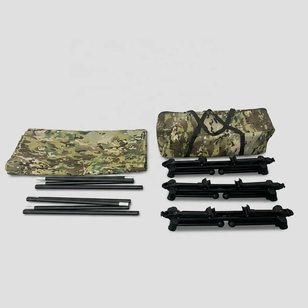 New Aluminum Alloy 7075 Folding Bed Outdoor Camping Cot Hiking Portable Ultra-Lightweight Compact