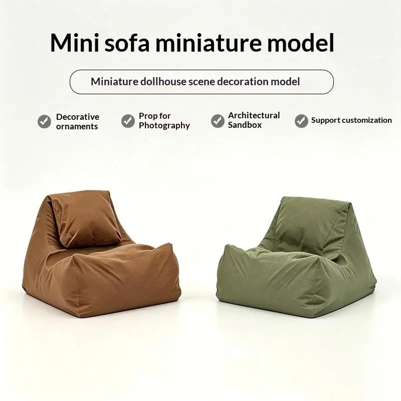 Mini Sofa Pillow Soft Fabric Cushion Doll Accessory European Style Creative Design Furniture Doll House