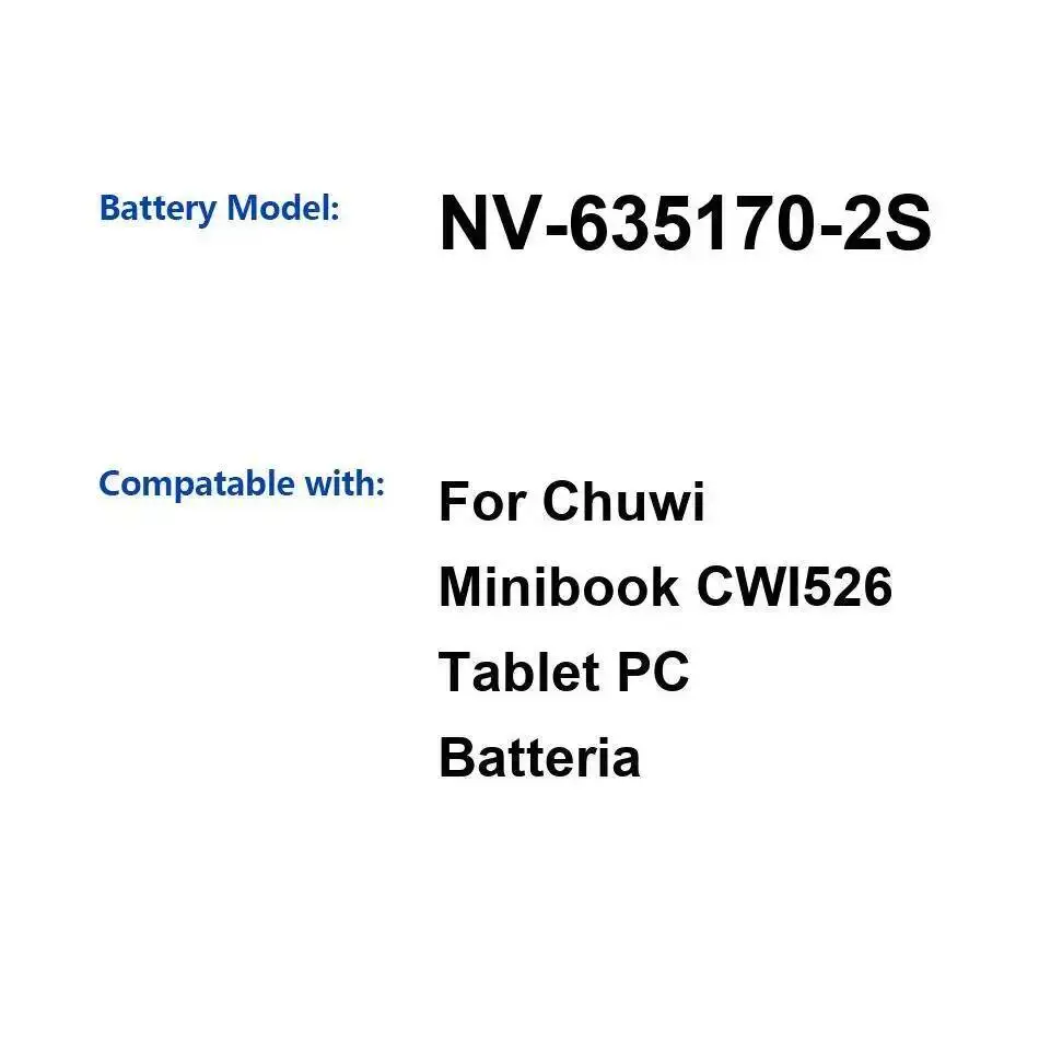 

4200Mah Durable Laptop Battery For Chuwi Minibook CWI526 Tablet PC Batteria Reliable Power NV-635170-2S