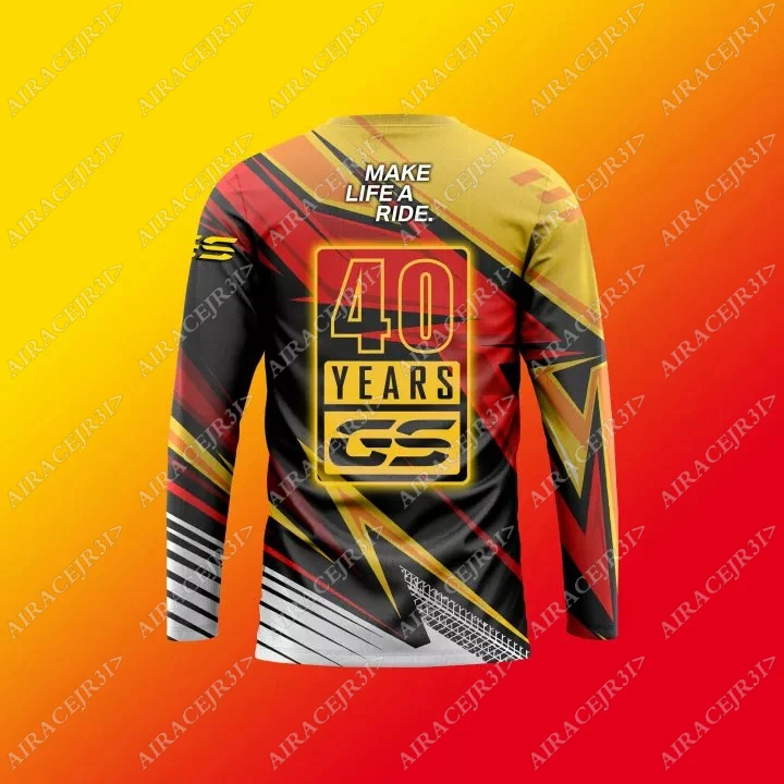 For BMW 40 Years Motorrad R1250GS/R1200GS/ F850GS/F750GS/ Long sleeve T-Shirt Touring Motorcycle ADVENTURE Not Fade Jerseys