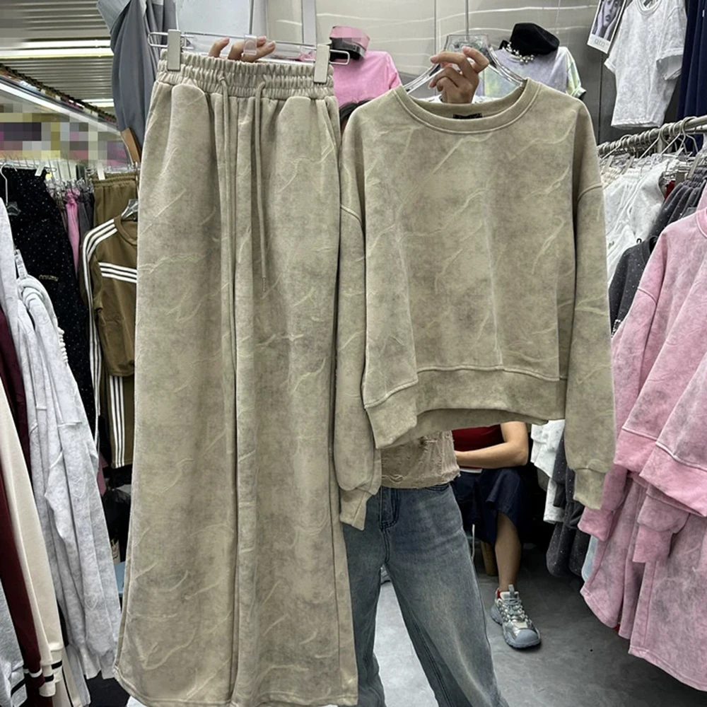 Top de camisa jeans com flor de diamante pesado + shorts jeans com cintura elástica conjunto de duas peças-GZTZ058