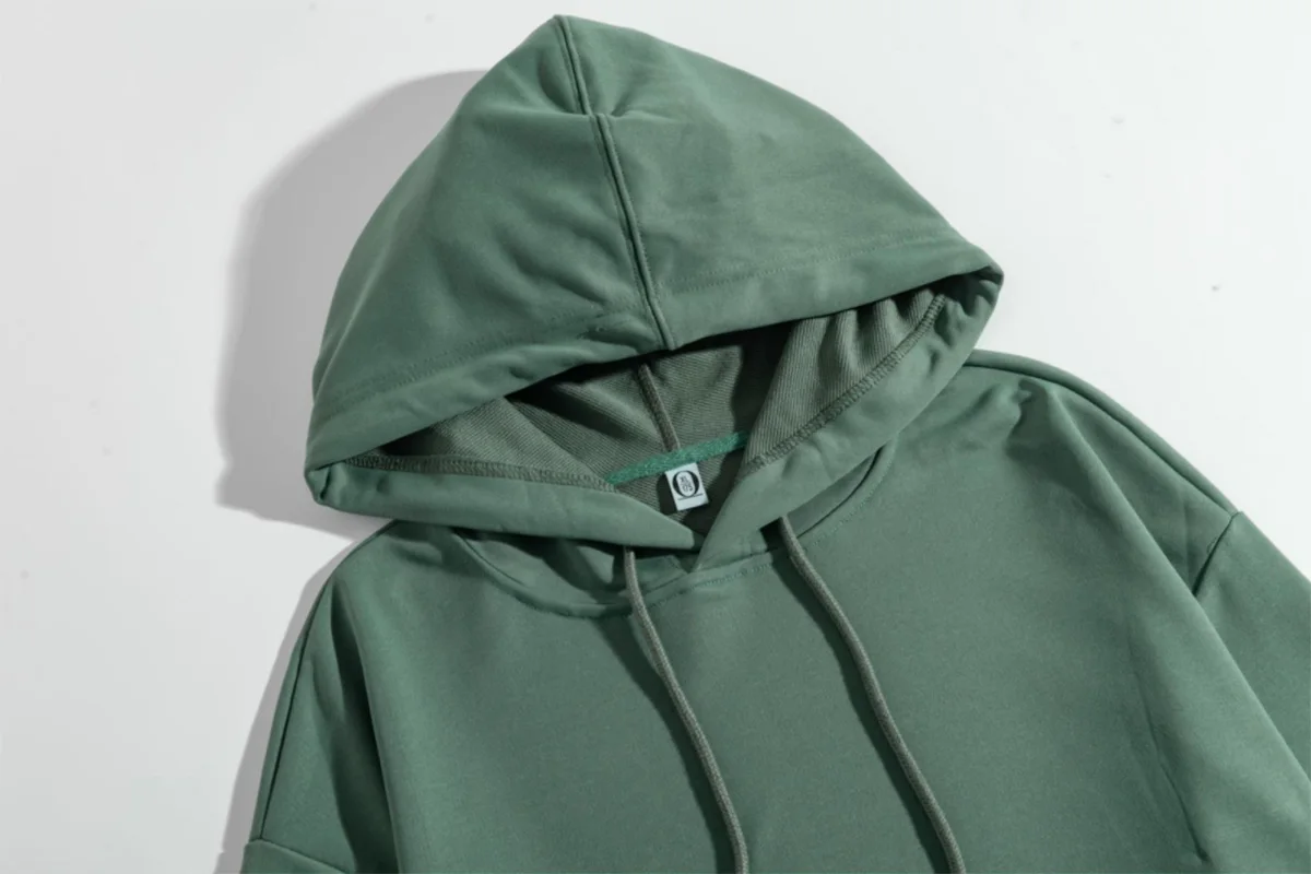 Hip-Hop Men Women Dark green Hoodie Sweatshirt High Street Mens Harajuku Fashion Casual Loose Fit Hooded Pullover y2k Hoodies