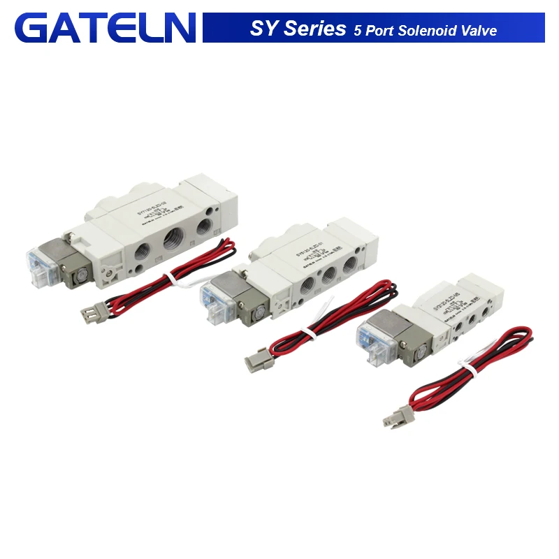 High quality SY3120 SY5120 SY7120 5 port 2 Solenoid Valve SY5120-5LZD-01 SY5120-5MZD-01 SY5120-5GZD-01 SY3120-5LZD-M5