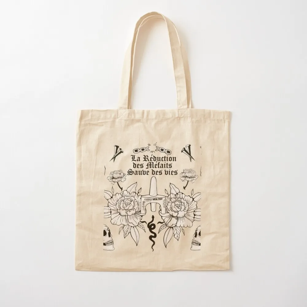 Harm reduction saves lives - Drawing by Mélodie Talbot Tote Bag bags woman 2025 bags luxury women Beach bag Canvas Tote Bag