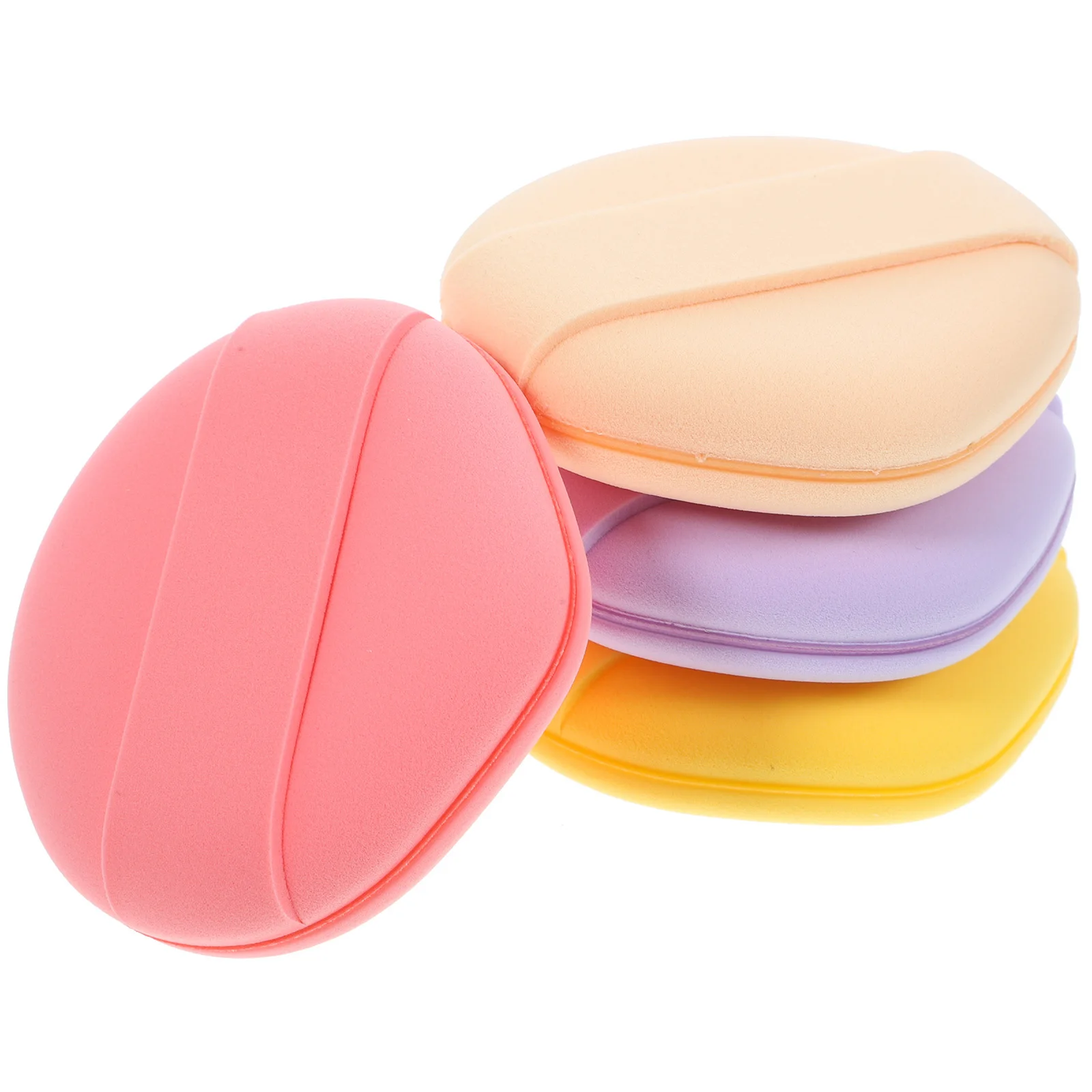4 spugne rotonde per polvere per trucco, applicatore premium, spugna per miscelazione viso, per fondotinta, correttore, crema