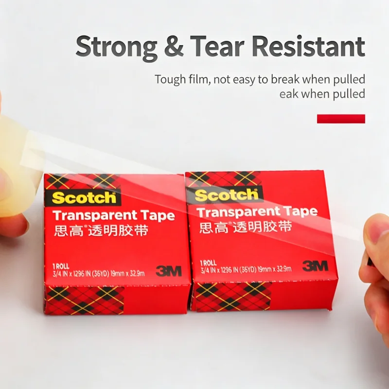 3M Scotch 600 Transparent Tape Cross-Hatch Ink Test Tape Invisible Clear Adhesive Tape for Industrial Adhesion Testing 12.7/19mm