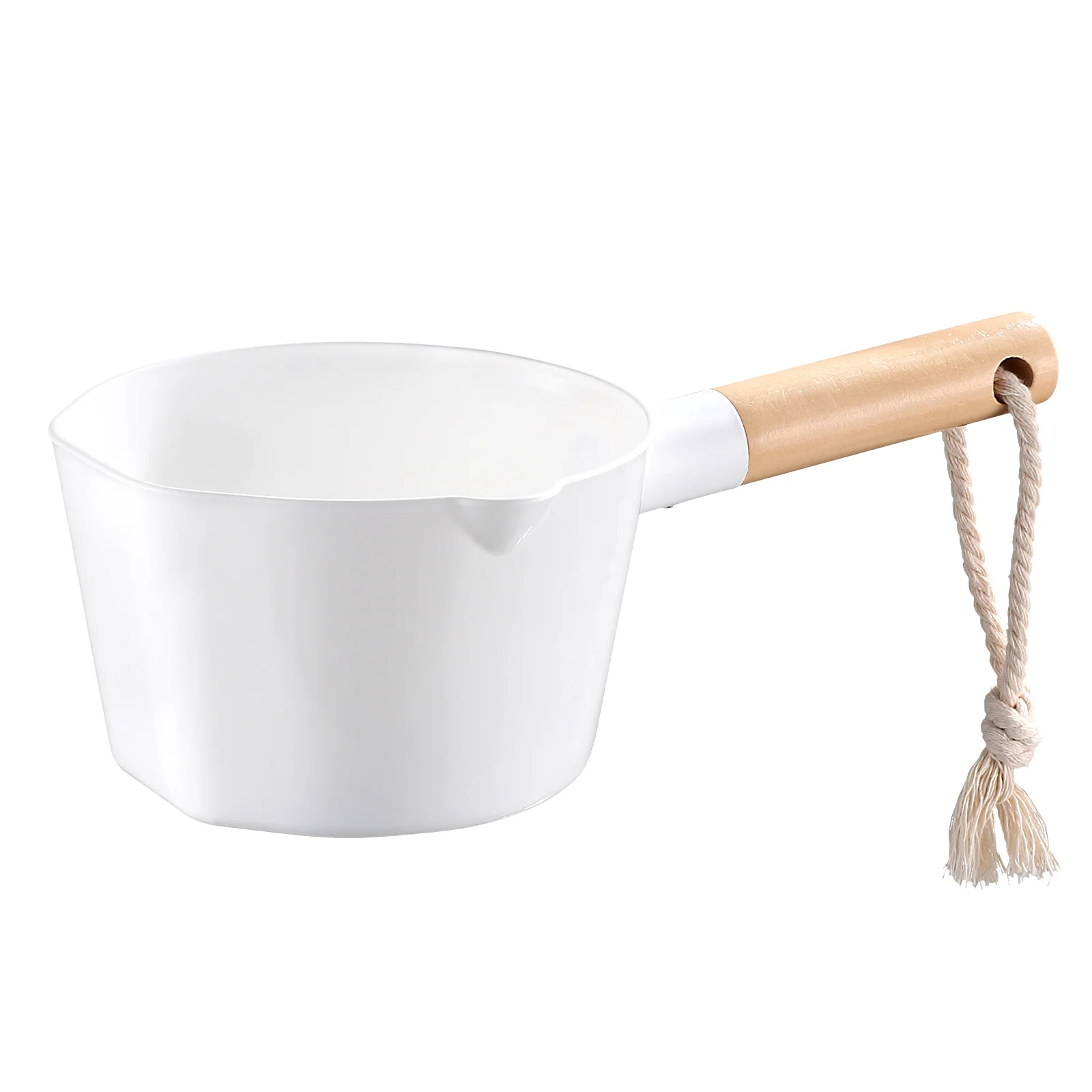 Hemoton Water Ladle Long Wooden Handle Water Scoop Bath Ladle Dipper for Home Kitchen Bathroom Bath Dipper