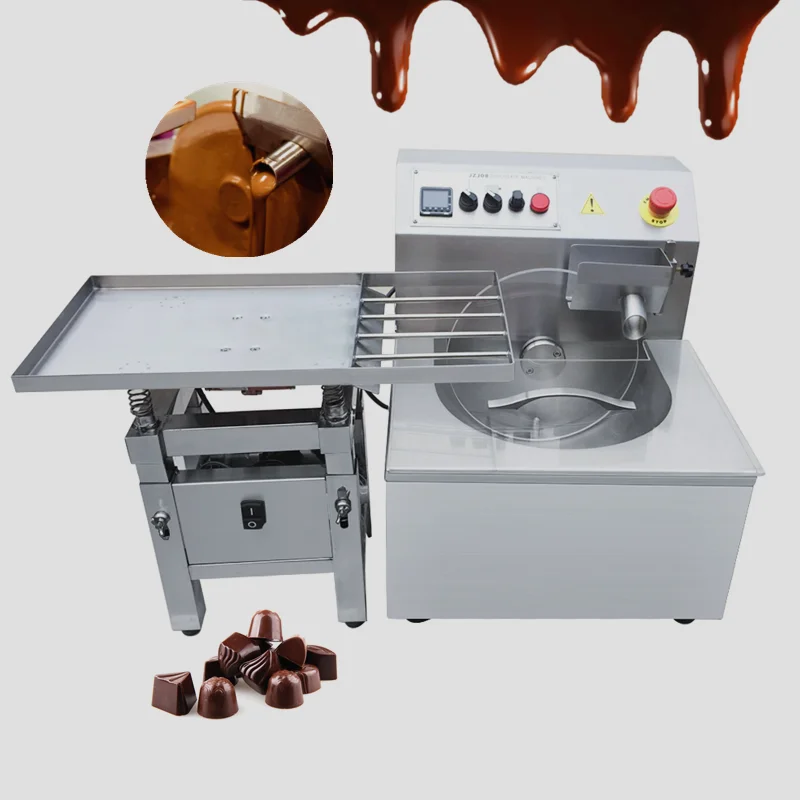 5kg 8kg The Best Automatic Mini Size Low Price Small Scale Drope Chocolate Tempering Machine Spread Chocolate Bar Making Machine