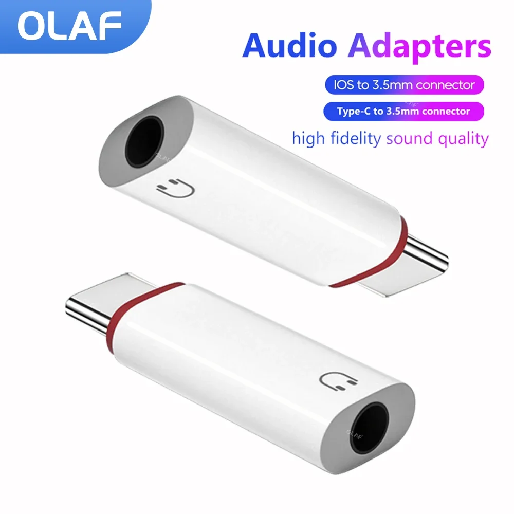 Olaf USB C to 3.5mm Jack AUX Audio Adapter Type C Male To 3.5mm Converter With Mic for Samsung Huawei Xiaomi Headphone Connector