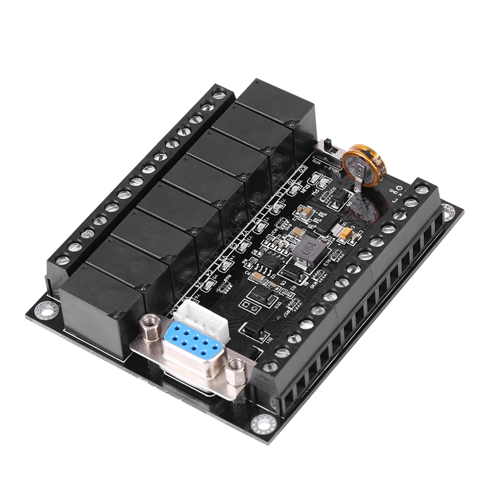 FX1N-20MR PLC Industrial Control Board 1AD+1DA 12 IN 8 OUT Relay Delay Module With Shell Programming Cable relay Output DC10-28V
