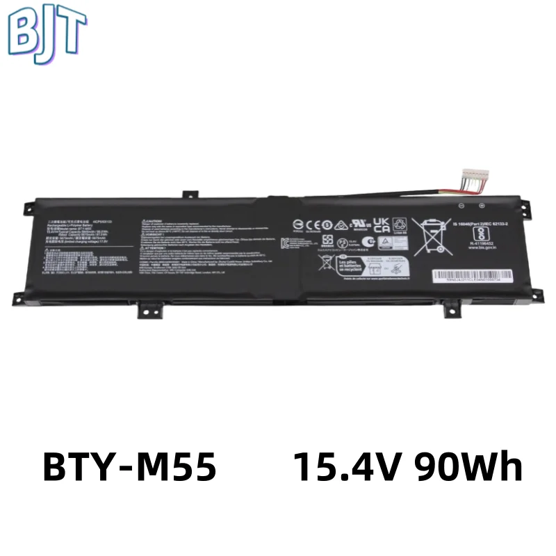 

15,4 В 90 Втч Новый аккумулятор для ноутбука BTY-M55 для MSI Alpha 15 A4DEK B5EEK B5EX 17 B5EEK Pulse 15 B13VFK B13VGK Katana GF66 11UG Pulse
