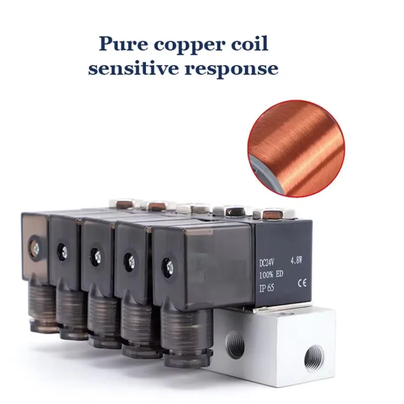 3V1 Series DC24V AC220V Normal Closed 3V1-M5 Hydraulic Pneumatic Two-position Three-way Control Solenoid Valve