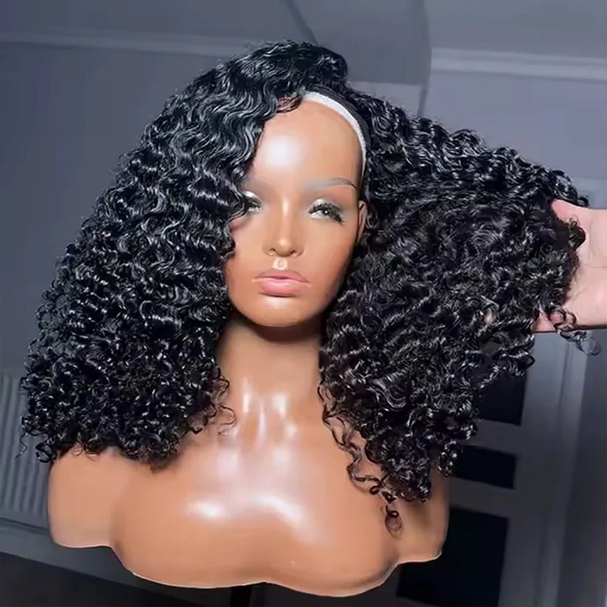 Half Wig Kinky Curl… - image