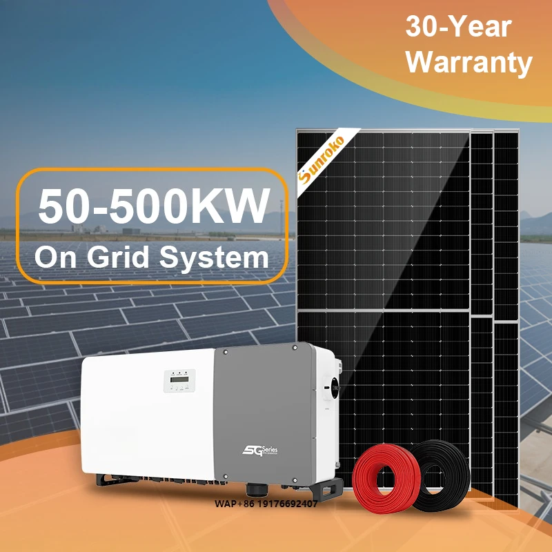 Solar on Grid All in One System 50Kva 50Kw 120Kw 200Kw 250Kw 500kw Grid Tied Photovoltaic Solar Power System