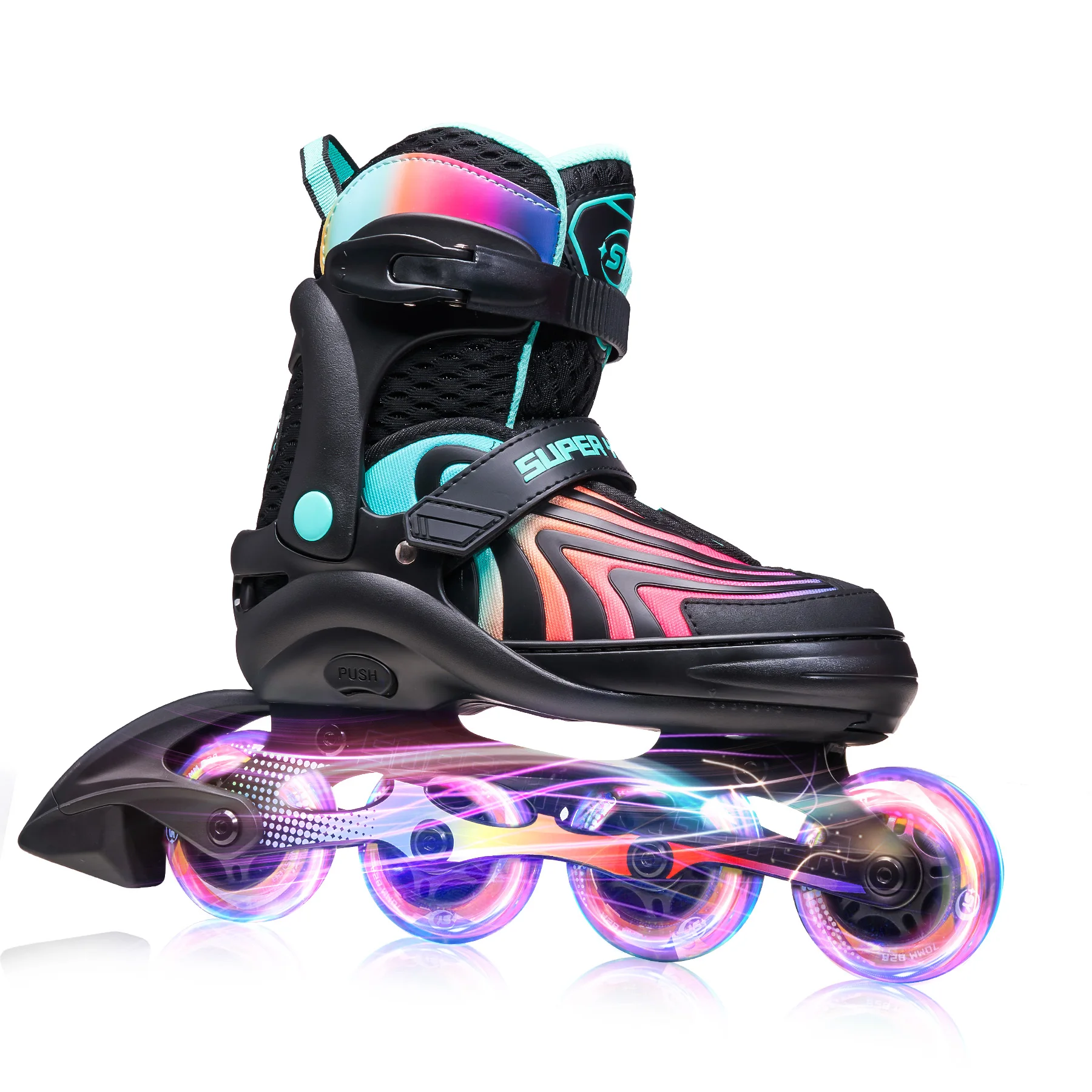 

Регулируемые роликовые коньки максимального комфорта для всех гонщиков для занятий спортом на открытом воздухе и любителей колес для роликовых коньков