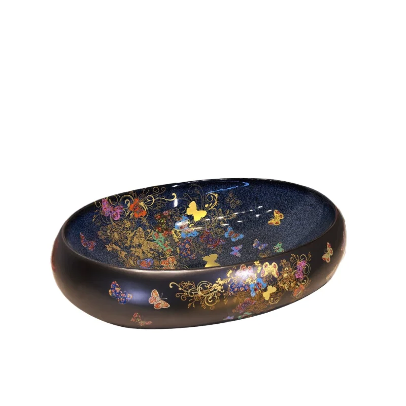 

On-stage wash basin Household ceramic balcony wash basin Bathroom art single basin