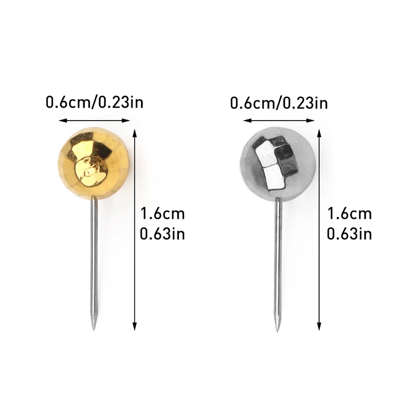 Portatile fai da te rotondo posizionamento in metallo testa di fissaggio perni ago abbigliamento fai da te cucito artigianato accessori perno di