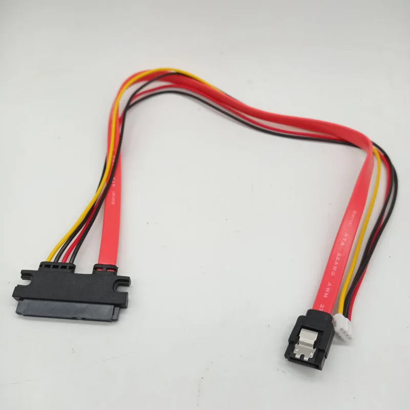 22P SATA 7+15P 22pin to SH 2.0 4pin Power Right Angled SATA HDD Hard Disk High Speed Computer Data Power Cable