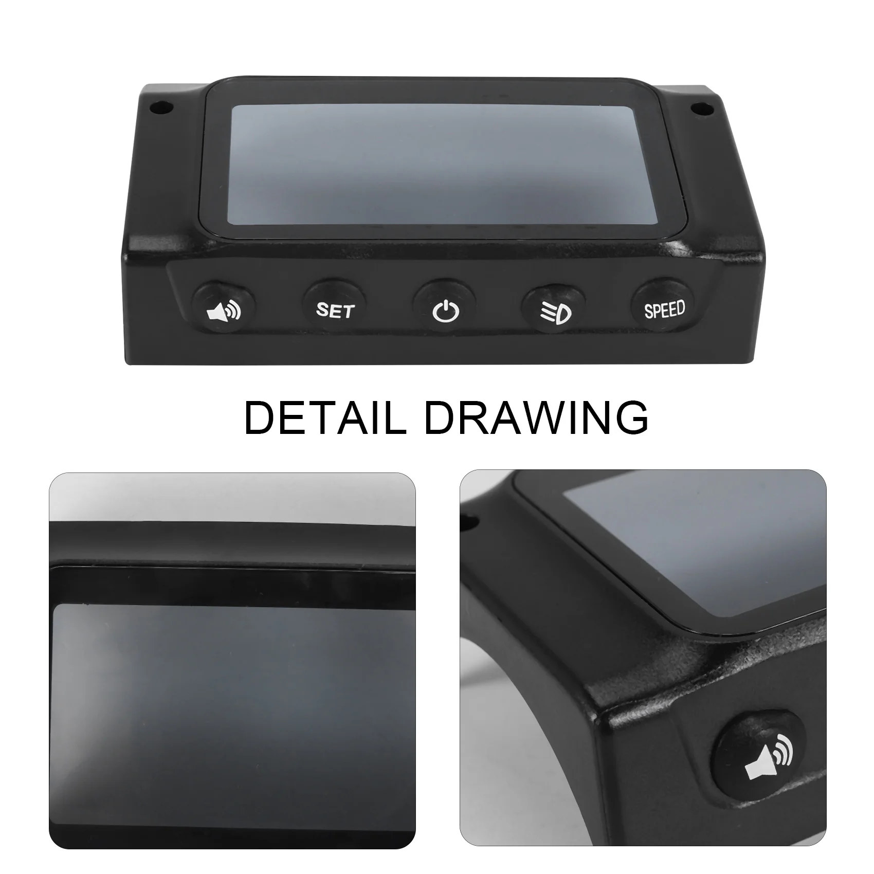 LCD Monitor Cover for KUGOO S1 S2 S3 8-Inch Scooter with Accelerator Brake Handle LED Lamp Cover G