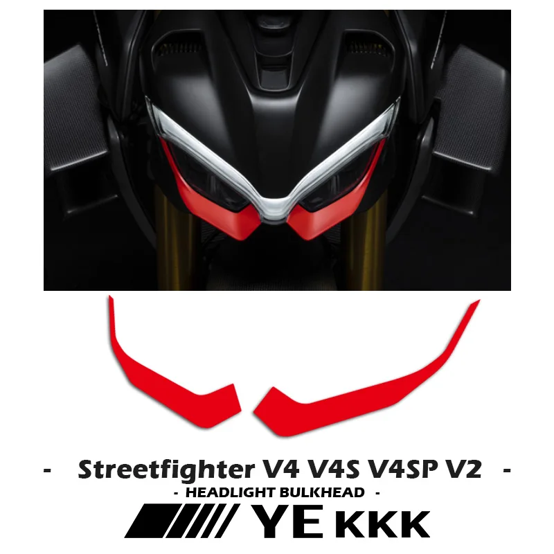 For DUCATI STREETFIGHTER V4 / V4S / SP / V2 Headlight Partition Sticker Decal Head Fairing Shell Decal Sticker