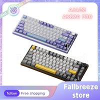 AJAZZ AK820 Pro 75% 3Mode Mechanical Keyboard TFT Screen Hot Swap Knob RGB Gasket Game Keyboard Flying Fish switch Gift Switch