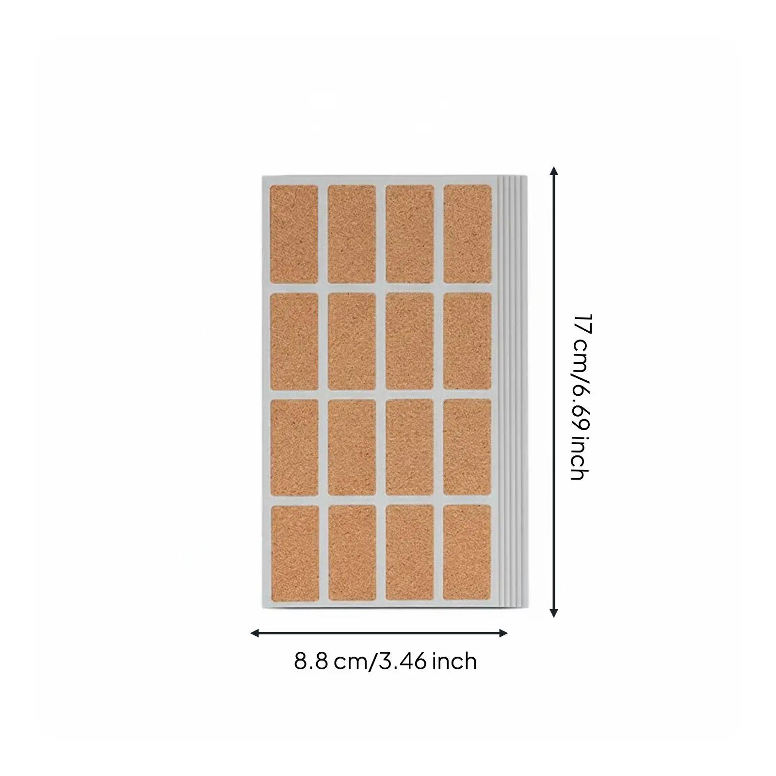 4xCork Label Stickers Waterproof Cork Label Sticker No Residue Blank Writable Stickers for Kitchen, Storage Room 96 PCS