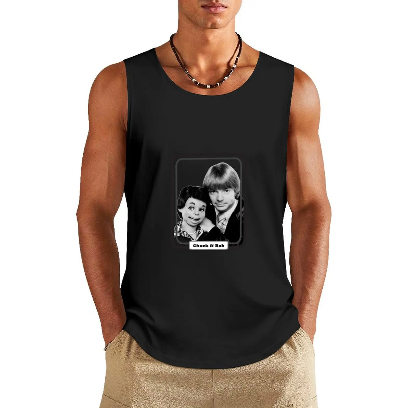 

KRW Chuck and Bob from TV's Soap Tank Top Top summer gym accessories men T-shirt male