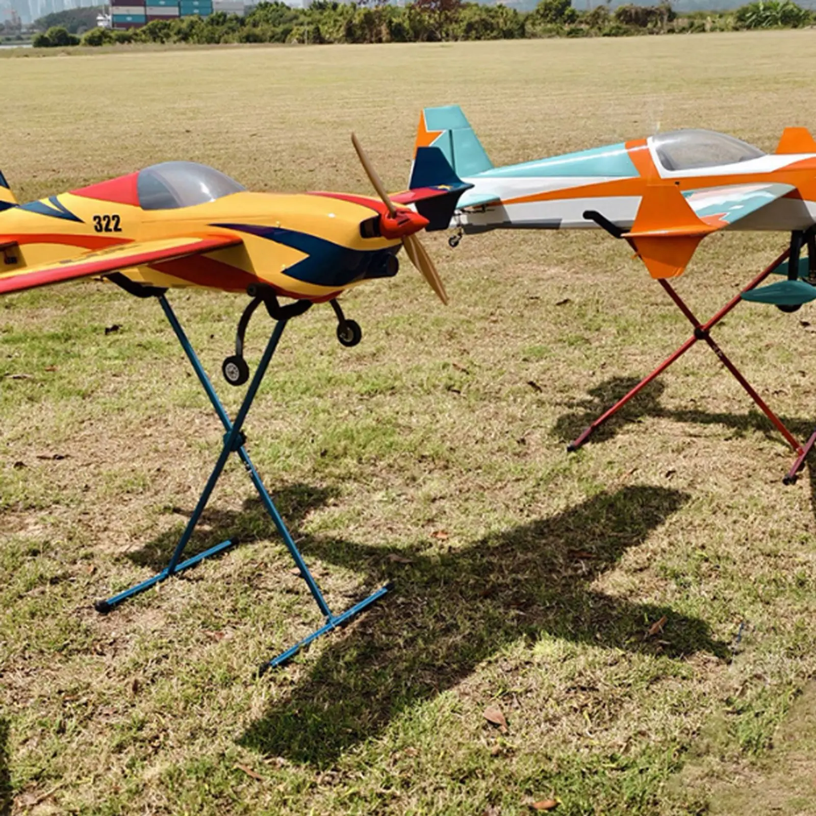 

RC Airplane Stand Portable RC Plane Stand Adjustable Adjustable Frame Plane Holder Multifunctional Aluminum Hobby Cradle