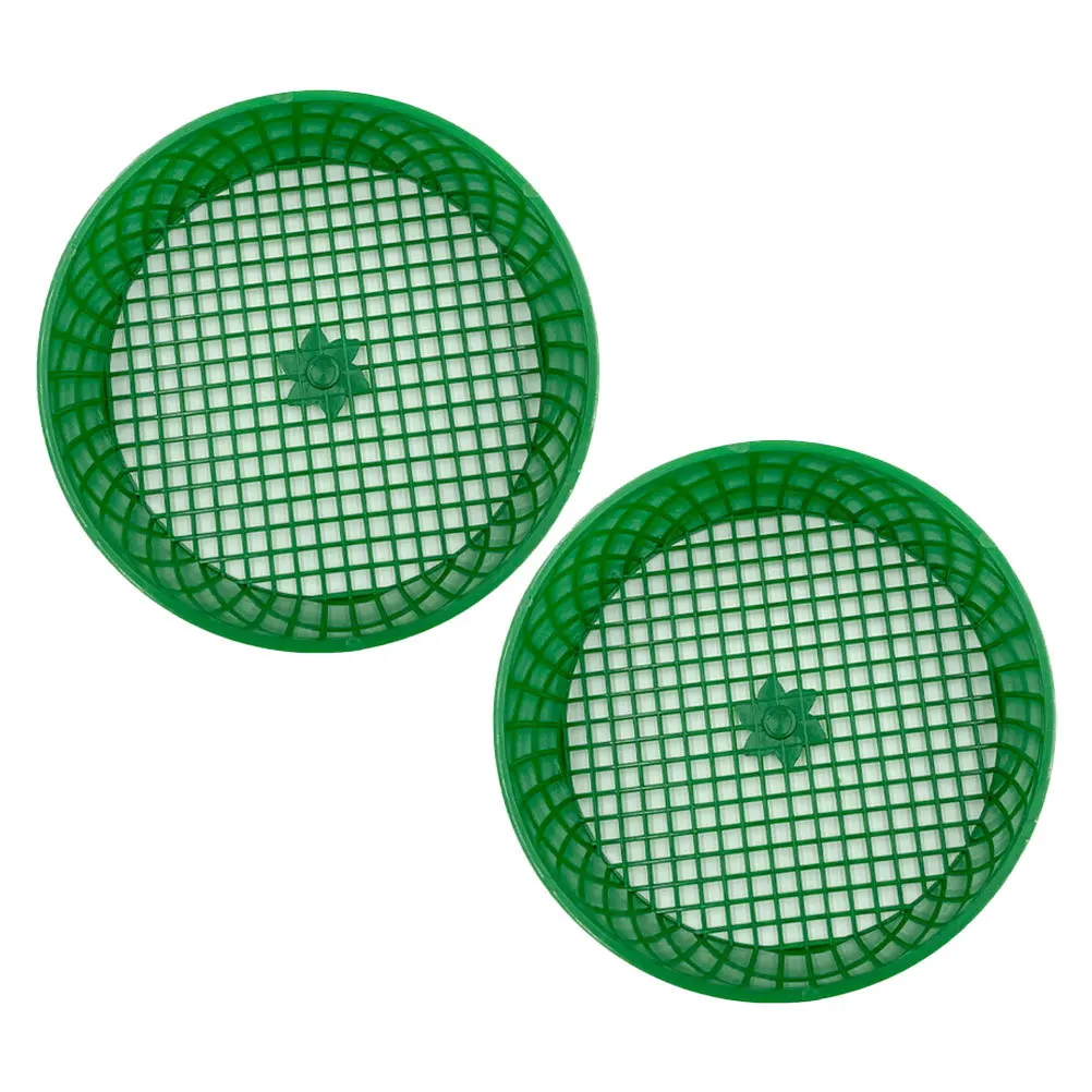 

2Pcs Garden Soil Sifter 6 Inch Green Plastic Soil Sieve for Filtering Rocks and Debris Efficient Sifting Pan for Sand