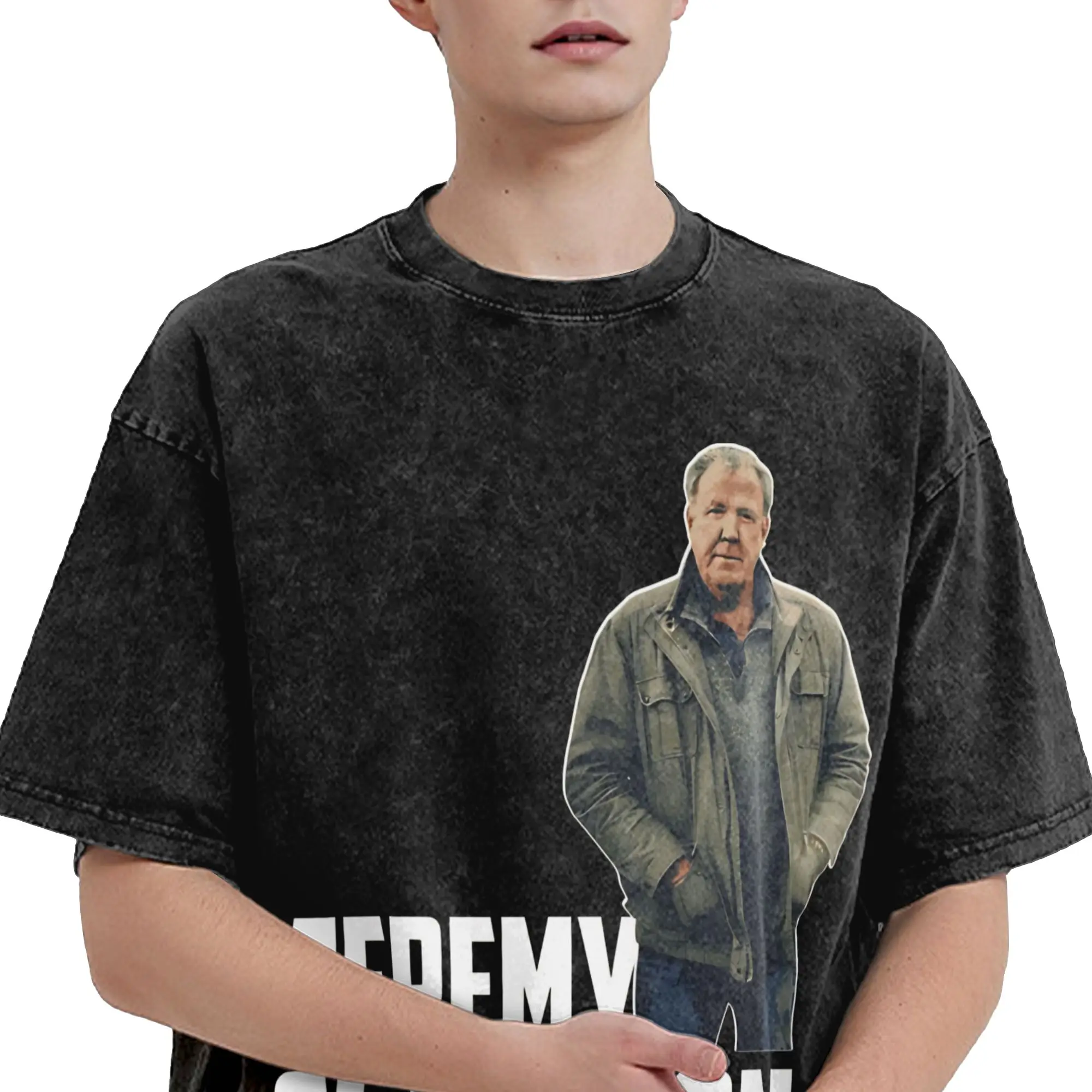 jeremy clarkson farmer  T Shirts Hip Hop Washed 100% Cotton Harajuku T-Shirt  Novelty for Men Women Streetwear Graphic Tops Tees