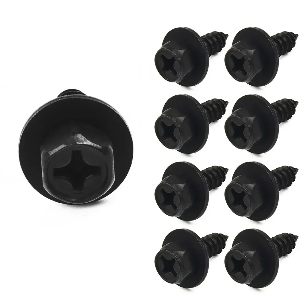 Fender Bolts Clips Black Splash Bolt Stem Length 17 Mm Bumper Fastener For 9mmx9mm Hole Rivet 10PCS Accessories