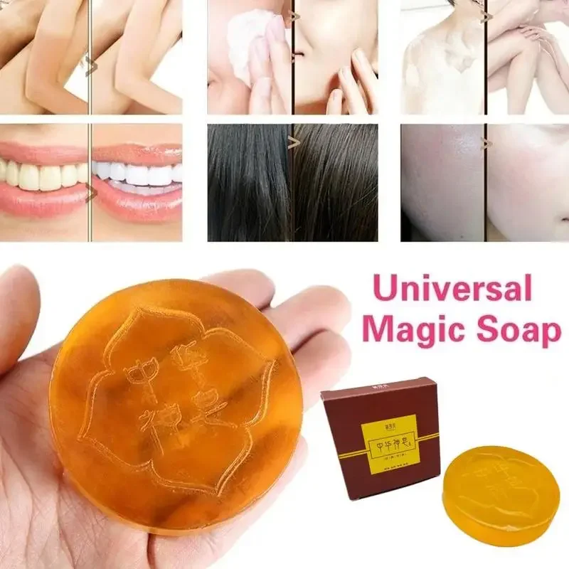 Magic Oil Control Soap Body Skin Exfoliating Whitening Natural Bath Oil Soap Shower Remover Cleansing Magic Soap 58g