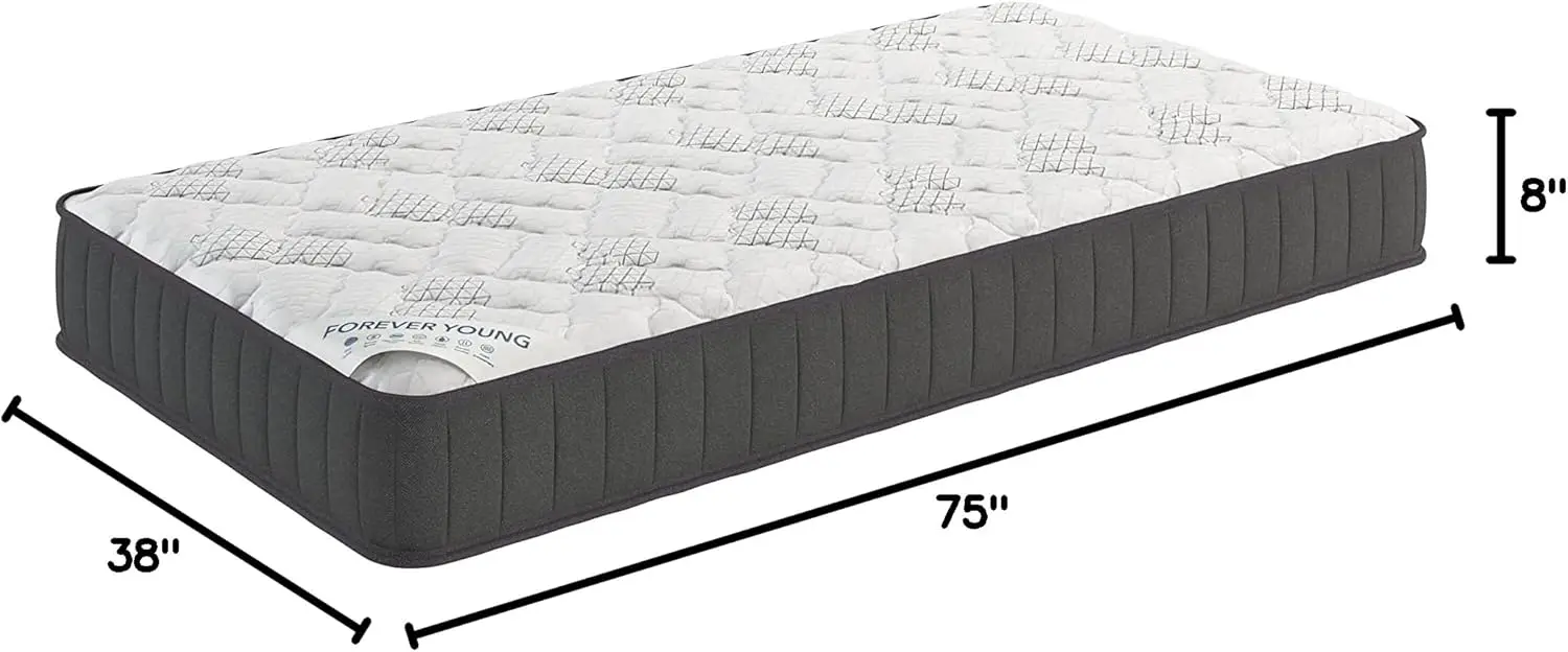 Firm Mattress, Hybrid Mattress Cool Improved Airflow with Edge to Edge Pocket Coil, Bed in A Box, Ottopedic